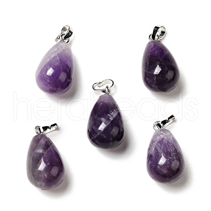 Natural Amethyst Pendants G-I332-05P-12-1