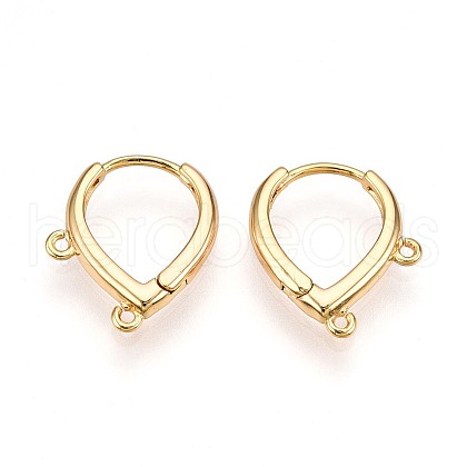 Brass Hoop Earring Finding KK-N261-64G-1