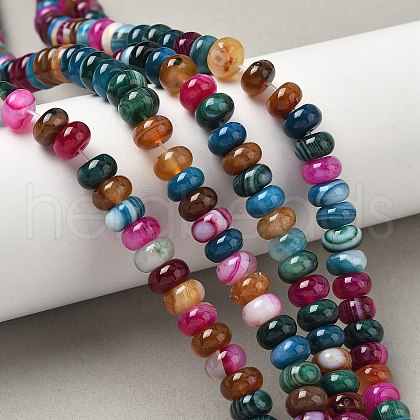 Natural Banded Agate Beads Strands G-F790-I01-01Q-1