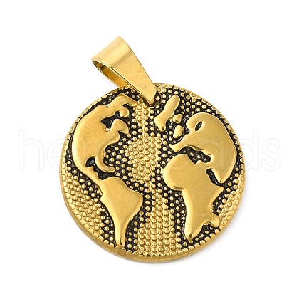PVD Vacuum Plating 304 Stainless Steel Pendants STAS-D052-07AG-1