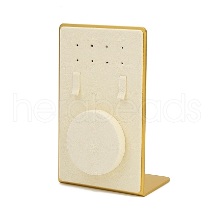 Microfiber L Shaped Jewelry Display Stands for Earrings ODIS-Q002-01G-1