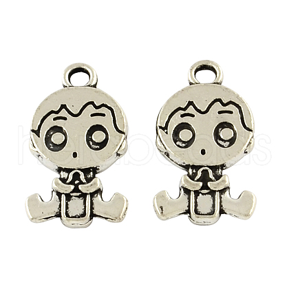 Tibetan Style Alloy Cartoon Boy Pendants TIBEP-Q043-163-RS-1