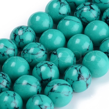 Synthetic Turquoise Beads Strand TURQ-H063-4mm-02-1