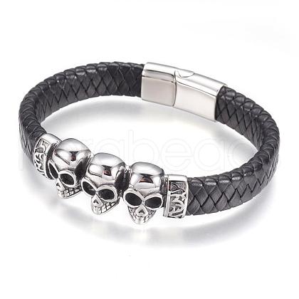 Leather Cord Bracelets BJEW-F274-23AS-1