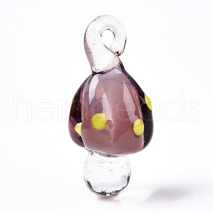 Handmade Lampwork Pendants LAMP-T021-23B-1