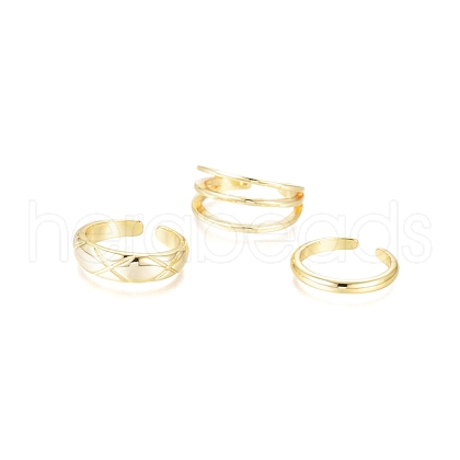 Brass Cuff Toe Rings RJEW-G100-11G-1