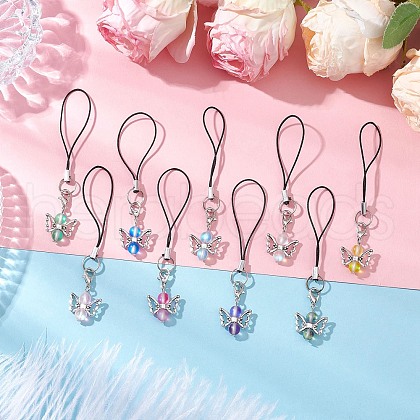 Moonstone Angel Moblie Straps HJEW-JM03147-1