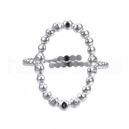 Non-Tarnish 304 Stainless Steel Rectangle Open Cuff Ring RJEW-T023-87P-1