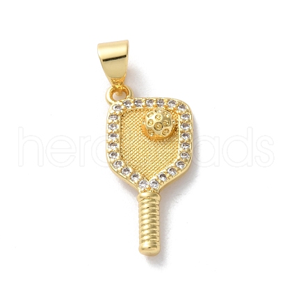 Rack Plating Brass Micro Pave Cubic Zirconia Pendants KK-Z079-02G-1