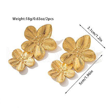 304 Stainless Steel Stud Dangle Earrings FS-WG1A0AA-04-1