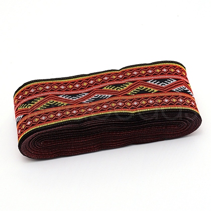 Embroidery Polyester Ribbons OCOR-WH0033-39-1