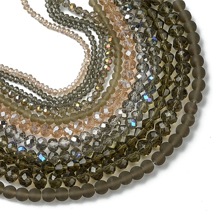 Electroplate Glass Beads Strands EGLA-FS0001-42E-1