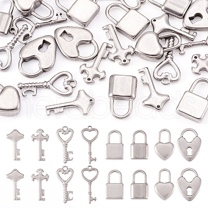 304 Stainless Steel Pendants STAS-TA0004-73P-1