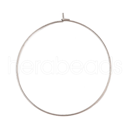 304 Stainless Steel Hoop Earring Findings STAS-Z089-01P-01-1