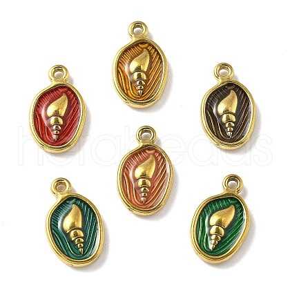 304 Stainless Steel Enamel Pendants STAS-D369-22G-1