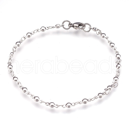 Tarnish Resistant 304 Stainless Steel Link Bracelets BJEW-G596-05P-1