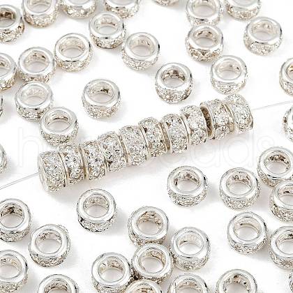 Brass Crystal Rhinestone Beads KK-Q401-03S-1