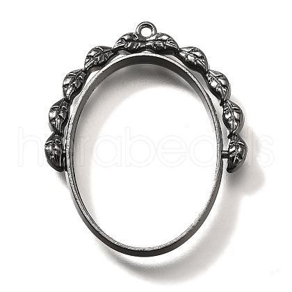 Rotatable Alloy Swivel Open Back Bezel Pendants PALLOY-I223-18B-1
