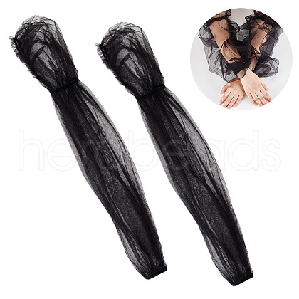 Organza Detachable Mesh Puff Sleeves AJEW-WH0270-359B-1