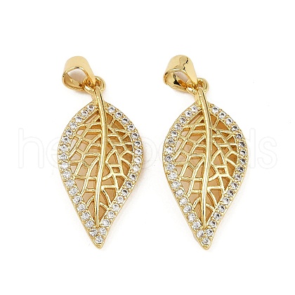 Brass Micro Pave Cubic Zirconia Pendants KK-S526-26G-1