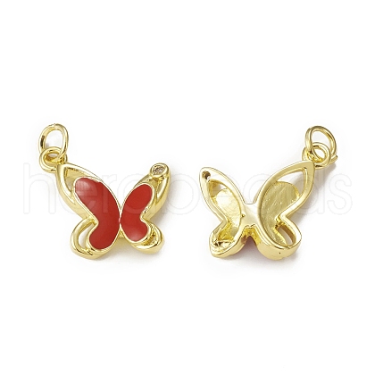 Brass Micro Pave Cubic Zirconia Pendants KK-E068-VB324-2-1