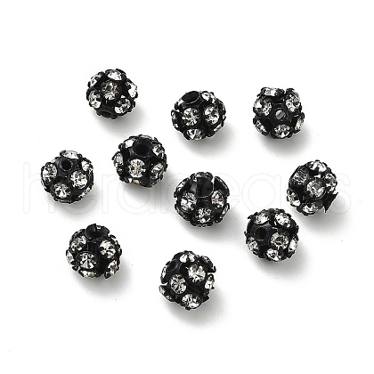 6mm Brass Crystal Rhinestone Beads KK-S519-01A-EB-1