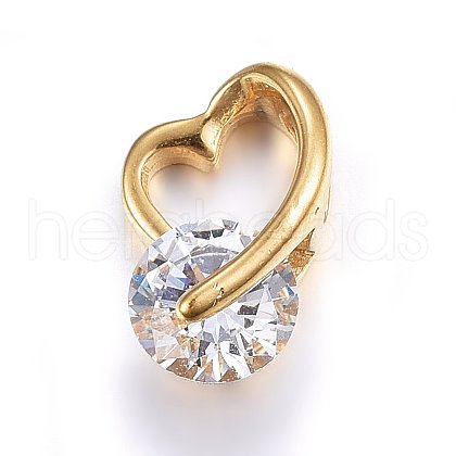Cubic Zirconia Charms STAS-P216-06G-1