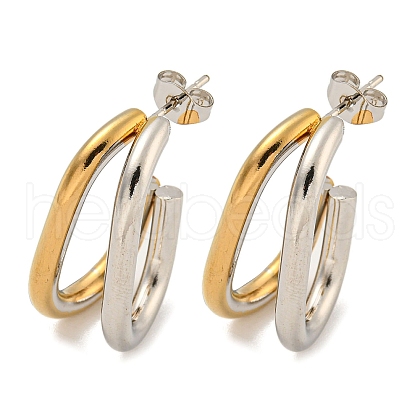PVD Vacuum Plating 202 Stainless Steel Hoop Earring EJEW-H003-17GP-1