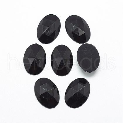 Acrylic Rhinestone Flat Back Cabochons GACR-Q011-13x18-01-1