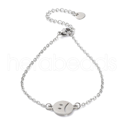 Tarnish Resistant 201 Stainless Steel Link Bracelets with Cable Chains BJEW-P297-01P-D-1