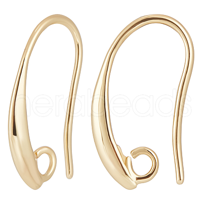 Beebeecraft 40Pcs Brass Earring Hooks KK-BBC0004-57-1