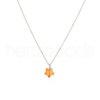 Stainless Steel Cable Chain Necklace QL5593-1-1