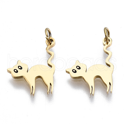 316 Surgical Stainless Steel Enamel Charms STAS-S116-405G-1