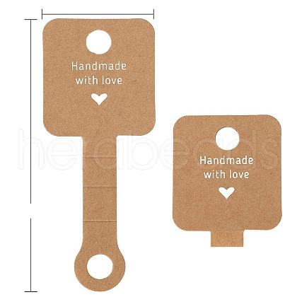Paper Fold Over Hair Tie/Bracelet/Necklace Display Cards PW-WGA2949-01-1