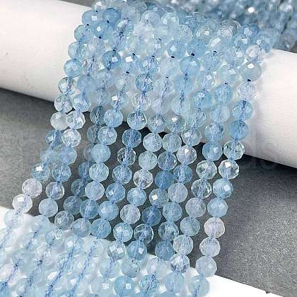 Natural Aquamarine Beads Strands G-L587-A02-02-1