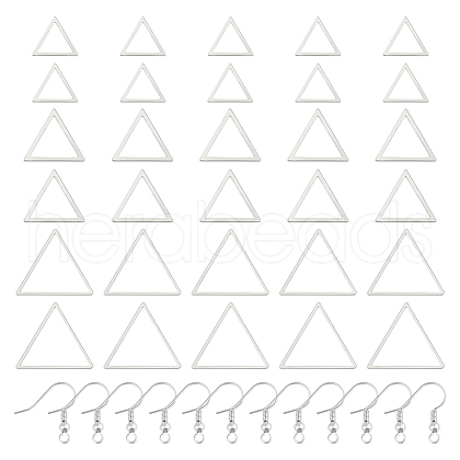 DELORIGIN DIY 304 Stainless Steel Triangle Dangle Earrings Making Kit DIY-DR0001-40-1