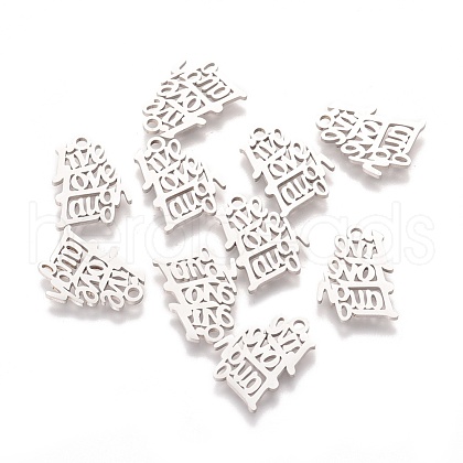 Tarnish Resistant 201 Stainless Steel Pendants STAS-Q201-T122-1