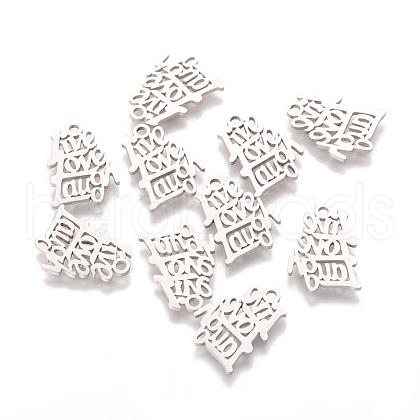 201 Stainless Steel Pendants STAS-Q201-T122-1