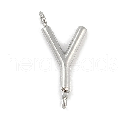 304 Stainless Steel Letter Connector Charms STAS-M108-01P-25-1