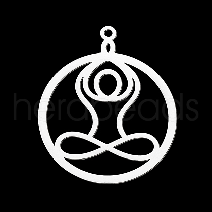 Non-Tarnish 201 Stainless Steel Pendants STAS-T056-LA317-1-1