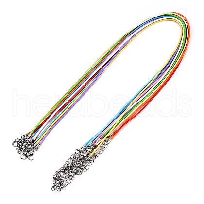 Braided Waxed Cotton Cord Necklace Making MAK-YWC0001-01P-M1-1