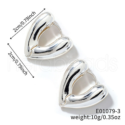 Elegant Heart Hoop Earrings YB0661-2-1