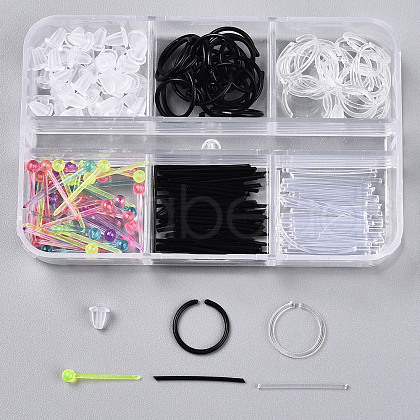 PP & PVC Ear Nuts Findings Kits SJEW-T003-01-1