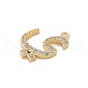 Rack Plating Brass Micro Pave Clear Cubic Zirconia Pendants KK-A224-03O-G-2