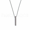 Fashionable Stainless Steel Rectangle Pendant Necklaces for Women's Daily Wear UG5813-2