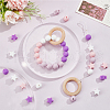  40Pcs 8 Style Food Grade Eco-Friendly Silicone Beads SIL-PH0001-06A-5
