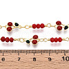 Brass Enamel Cherry Link Chains KK-T074-75G-3
