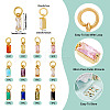 12Pcs 12 Colors Brass Micro Pave Cubic Zirconia Charms FIND-TA0005-61-12