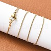 Ion Plating(IP) 304 Stainless Steel Snake Chains Necklaces STAS-F094-23G-2