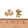 304 Stainless Steel Micro Pave Clear Cubic Zirconia Stud Earrings EJEW-I318-01G-01-5